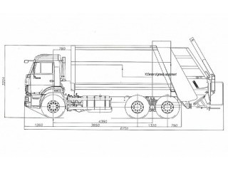 Мусоровоз с задней загрузкой МКЗ 7017 К3 (784601) HM-18